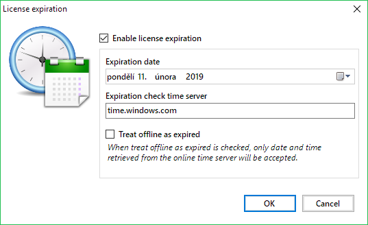 License expiration config