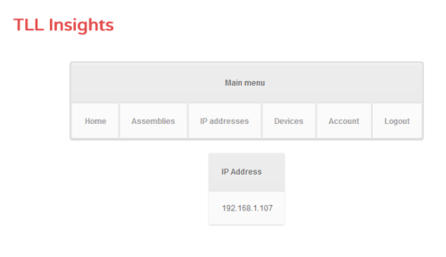 IP addresses list
